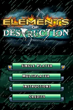 Elements of Destruction (USA) screen shot title